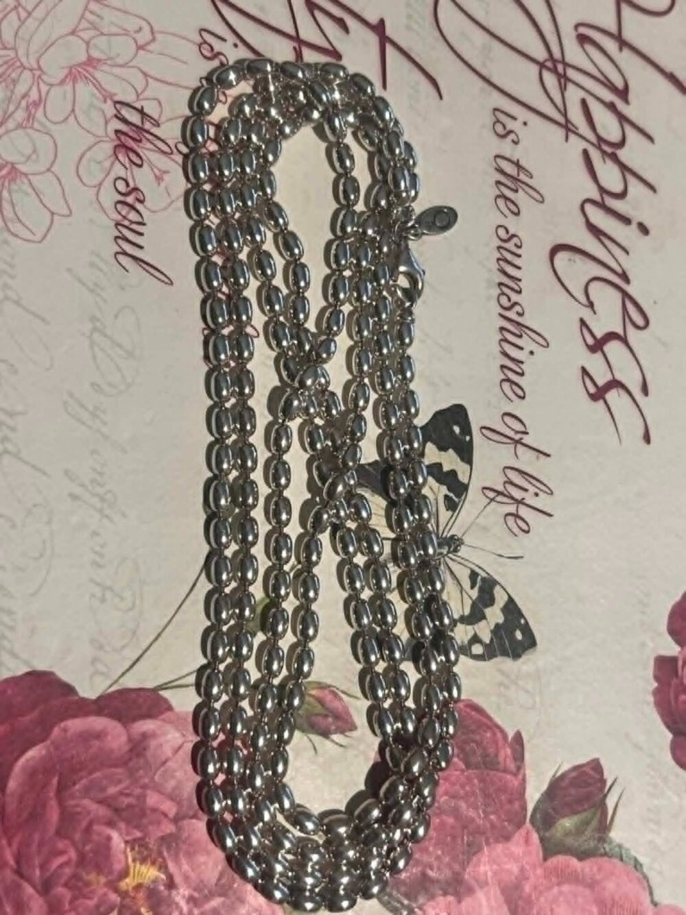 Authentic Pandora Rice Ball Beaded Chain Necklace #590143-100